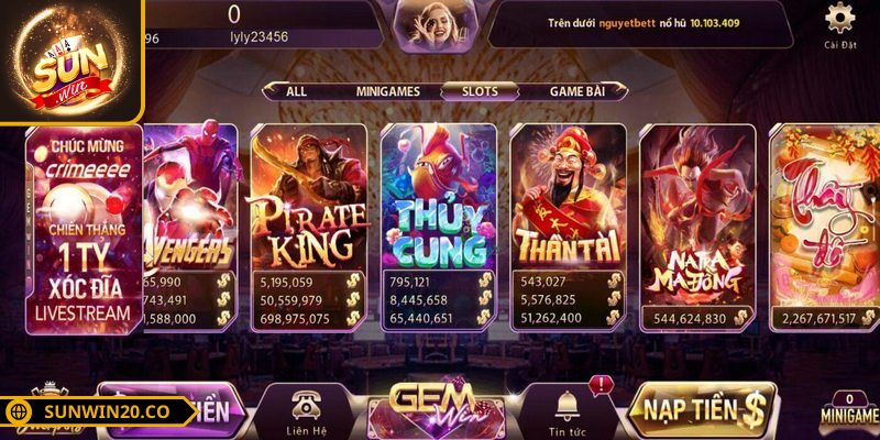Trang web ra mắt nhiều game slot ăn khách